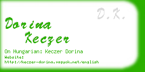 dorina keczer business card